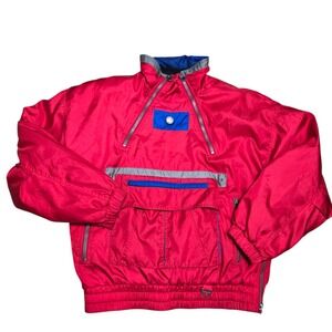 Vintage 80s/90s Tyrolia Red/Blue Ski wear Ski Jacket Pullover Medium